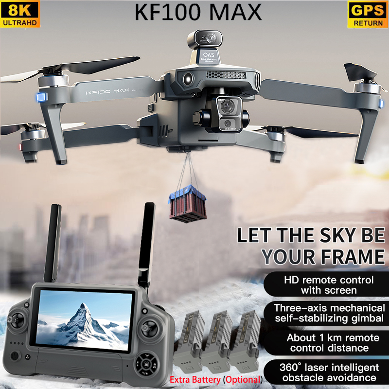 Drone Camera With Gimbal - KF100 MAX GPS 드론 4K 카메라