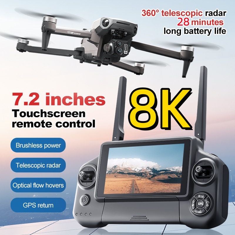 8K 3축 짐벌 브러시리스 7.2인치 터치스크린 FPV - Drone Camera 4K 리뷰 및 가격